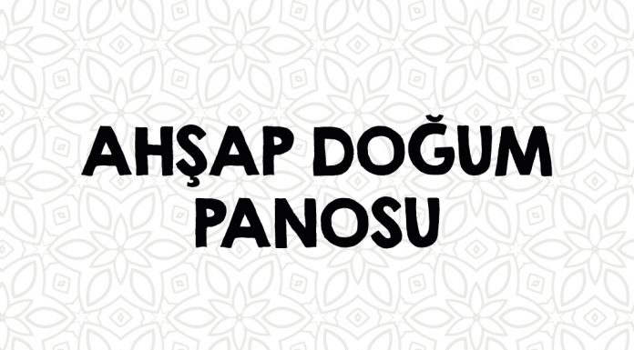 ahsap doğum panosu